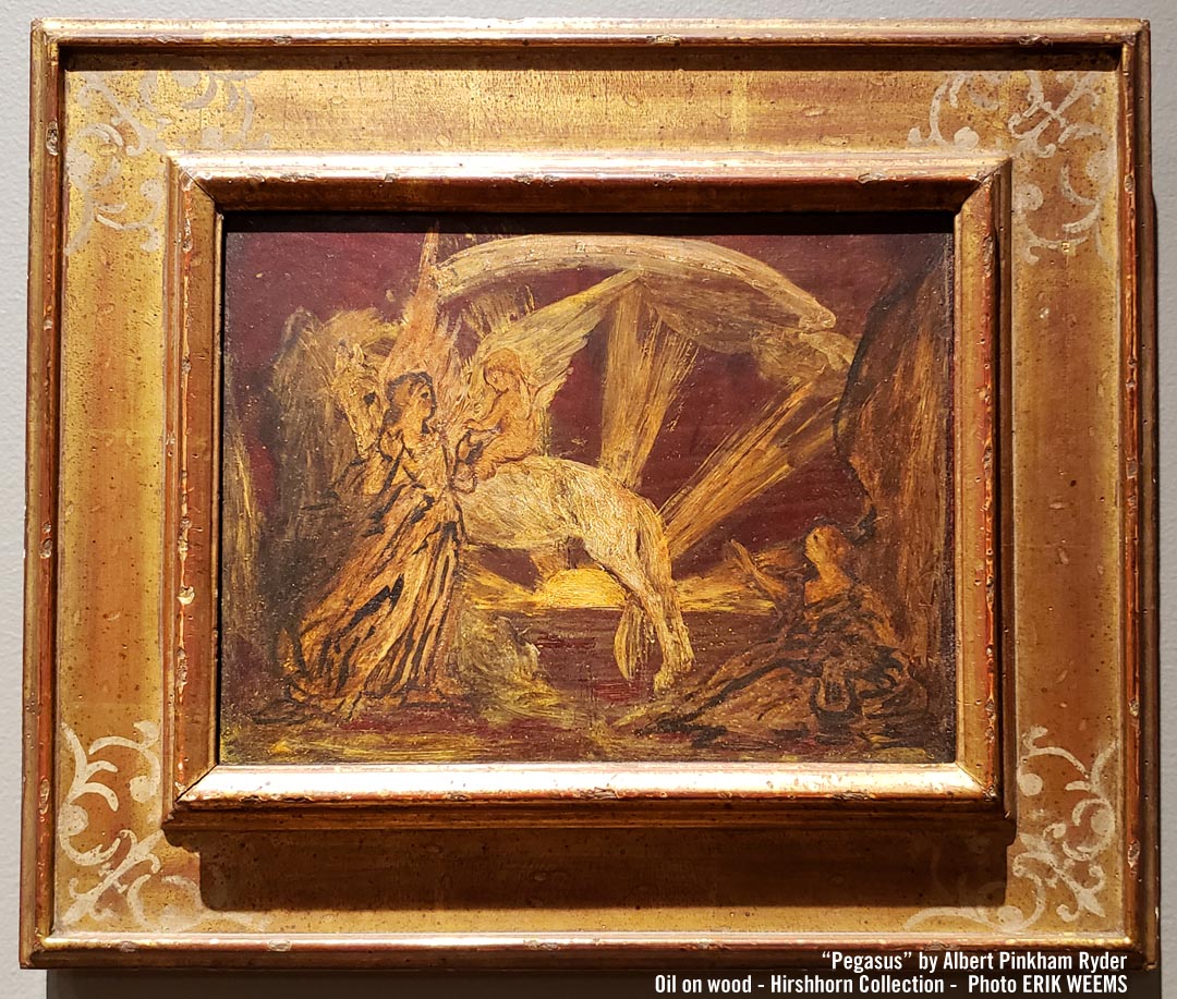 Pegasus paitning by Albert Pinkham Ryder - Oil on wood