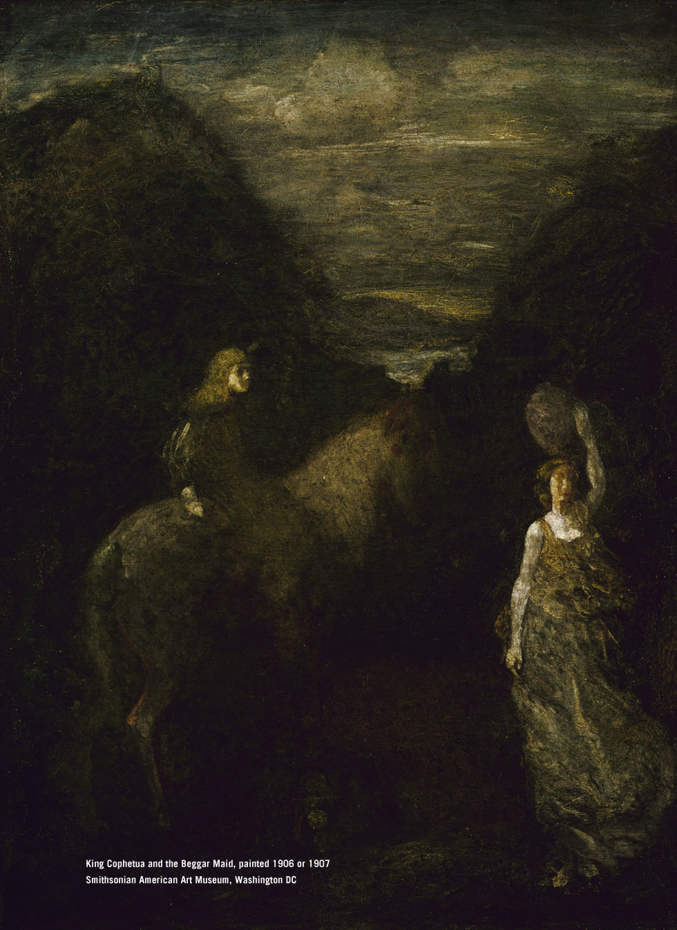 Albert Pinkham Ryder painting of King Cophetua and the Beggar Maid